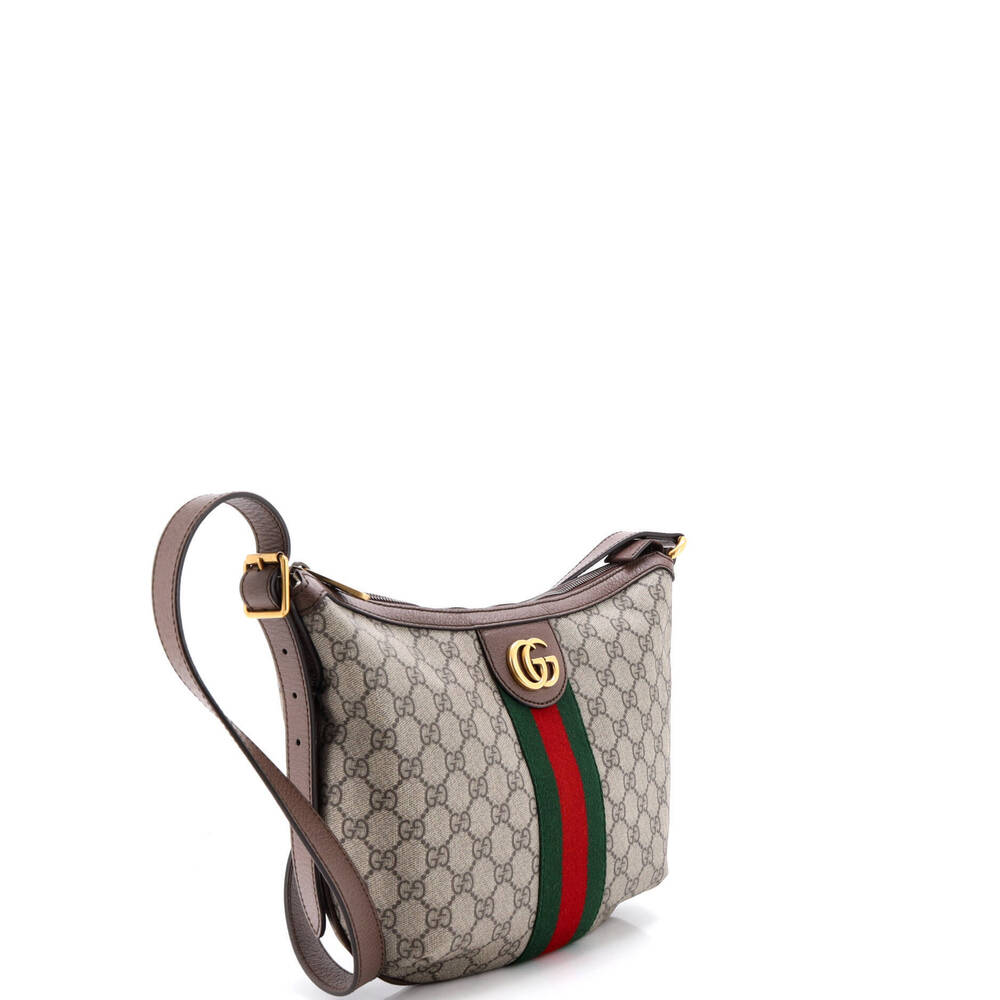 Gucci Small Ophidia Half Moon Hobo GG Coated Canvas - Picture 2 of 5